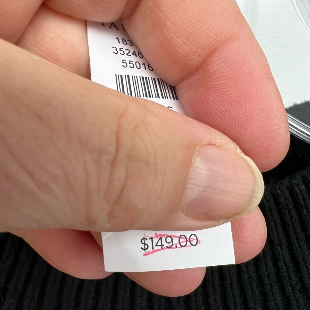 NWT Talbots Perfect For Boots! Black White High Neck Fair Isle Sweater Dress - Picture 2 of 4